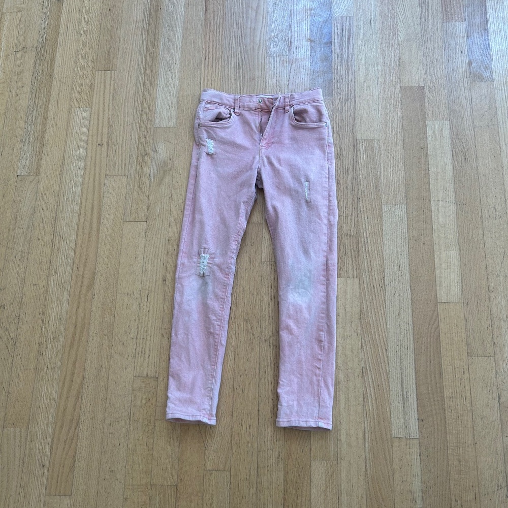 cotton on kids girls pink skinny jeans size 9-10